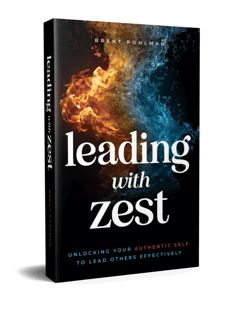 Leading with Zest 3D book cover by Brent Pohlman
